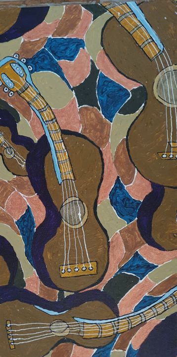 Painting titled "Strings of life par…" by Dinedero, Original Art, Acrylic