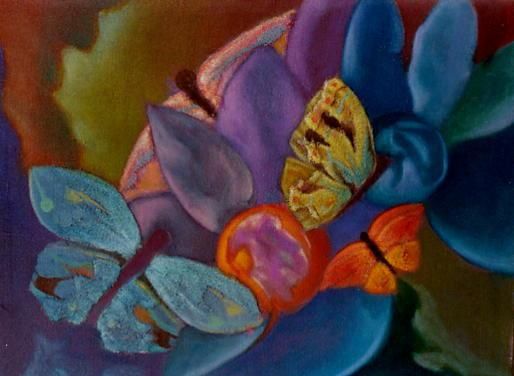 Painting titled "Di fiore in fiore" by Dino Paiano, Original Artwork