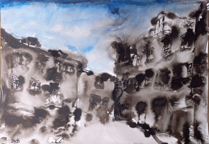 Painting titled "A1" by Dino "Magnificent" Bakić D V B, Original Art, Watercolor