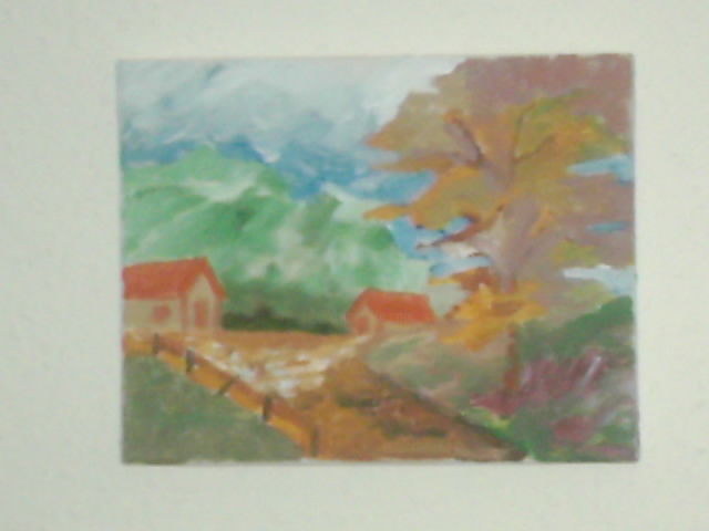 Painting titled "Herbst" by Dirk171, Original Artwork