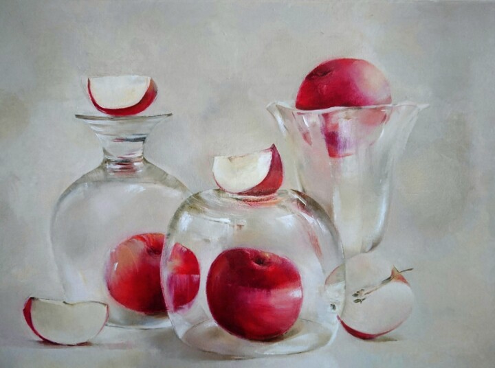 제목이 "Яблоки"인 미술작품 Disadi Danusya로, 원작, 기름