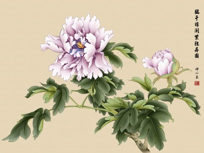 紫牡丹, 絵画 神仙鱼によって | ArtMajeur