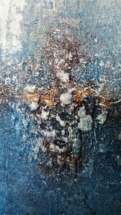 Painting titled "Blue Horizon 2019" by Tomira Muguet, Original Artwork, Acrylic