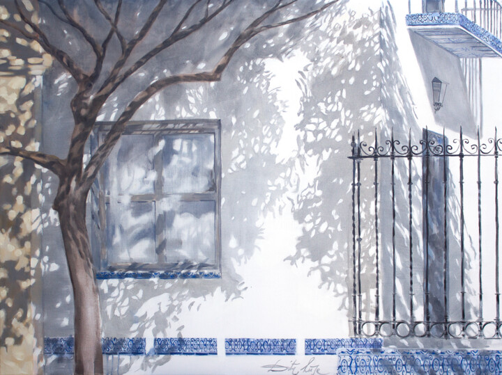 "Shadows I" başlıklı Tablo Dita Lūse tarafından, Orijinal sanat, Petrol