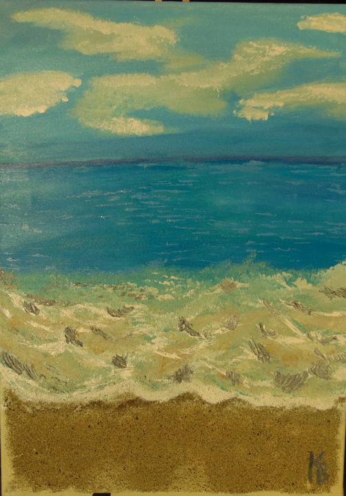 Ζωγραφική με τίτλο "ocean" από Kon Vain, Αυθεντικά έργα τέχνης, Ακρυλικό