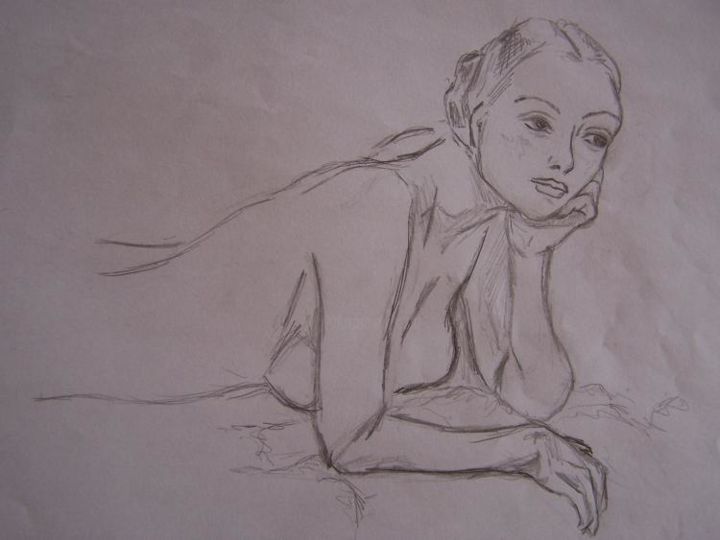 Dessin intitulée "nu 2" par Sunshain, Œuvre d'art originale,
