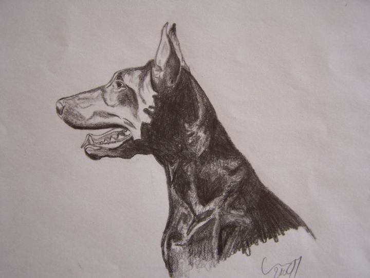 Dessin intitulée "portrait de dob" par Sunshain, Œuvre d'art originale,