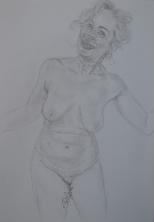 Drawing titled "Charming smile" by Diviciac, Original Artwork, Pencil