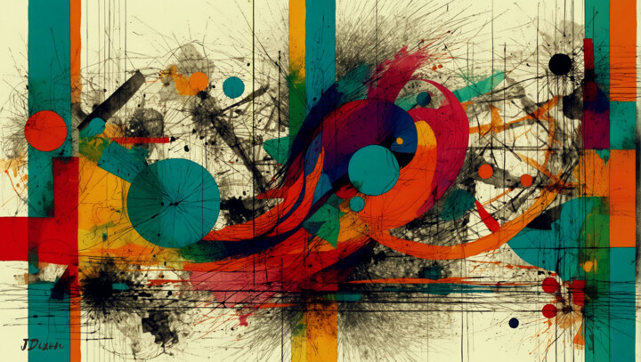 Картина под названием "Art Aldebaran FLUID…" - Dixon Galvao, Подлинное произведение искусства, Цифровая живопись Установлен…