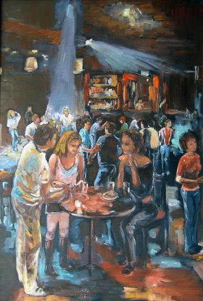 Painting titled "Bar-Bar" by Diler Yavaş, Original Artwork