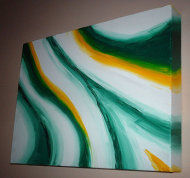 Painting titled "Cornfield In The Wi…" by Michelle Dennett, Original Art, Oil