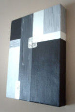 Painting titled "It's Not All Black…" by Michelle Dennett, Original Art, Oil
