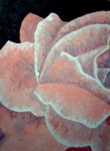 Painting titled "Rose" by Michelle Dennett, Original Art, Oil