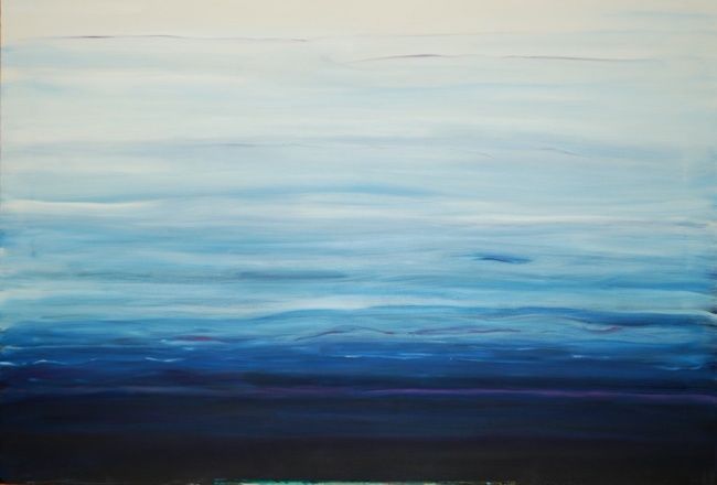 Painting titled "horizon" by Dragan Djerkic, Original Artwork, Oil