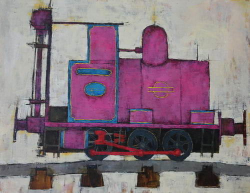 Painting titled "wagon_3" by Djoma, Original Artwork