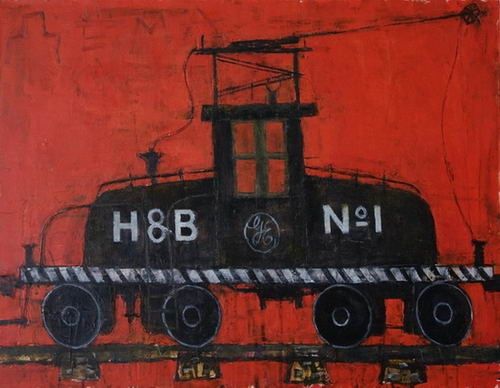 Painting titled "wagon_8" by Djoma, Original Artwork