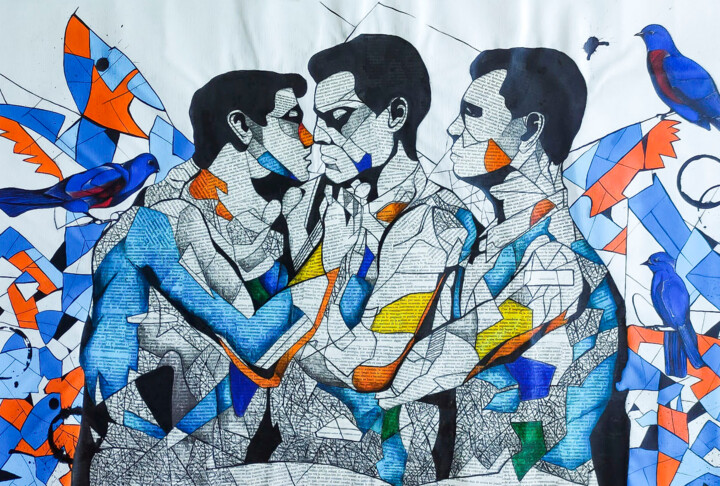 Pintura titulada "FUNDAMENTOS DEL PSI…" por Dla.Llera, Obra de arte original, Tinta