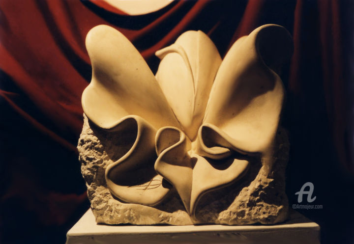 Sculpture titled "L'éveil" by Didier Ledus, Original Artwork, Stone