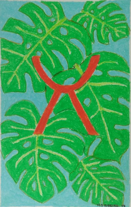 Pintura intitulada "Flora Brasileira 1-3" por Md Ribeiro, Obras de arte originais, Pastel