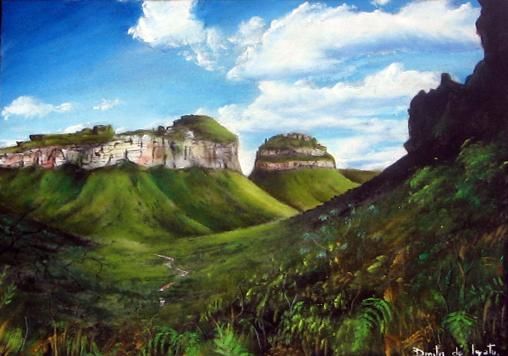 Pintura intitulada "Vale do Pati" por Dmitri De Igatu, Obras de arte originais