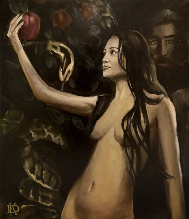 제목이 "Adam and Eve"인 미술작품 Dmitrii Konochkin로, 원작, 기름