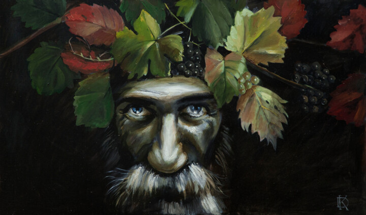 Painting titled "Вакх" by Dmitrii Konochkin, Original Artwork, Oil