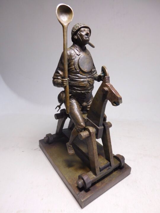 Sculpture titled ""Hero" bronze sculp…" by Dmitriy Shevchuk, Original Artwork, Bronze