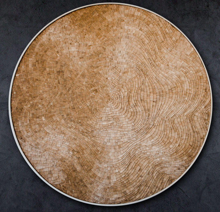 Sculpture intitulée "Kolo natural" par Dmitrii Solodcenco, Œuvre d'art originale, Bois