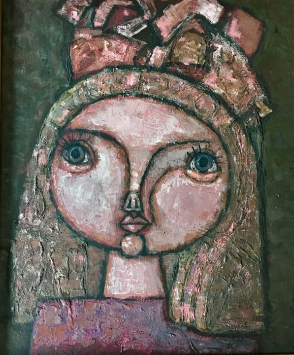 Pintura titulada "Портрет девочки" por Dmitriy Trubin, Obra de arte original, Oleo