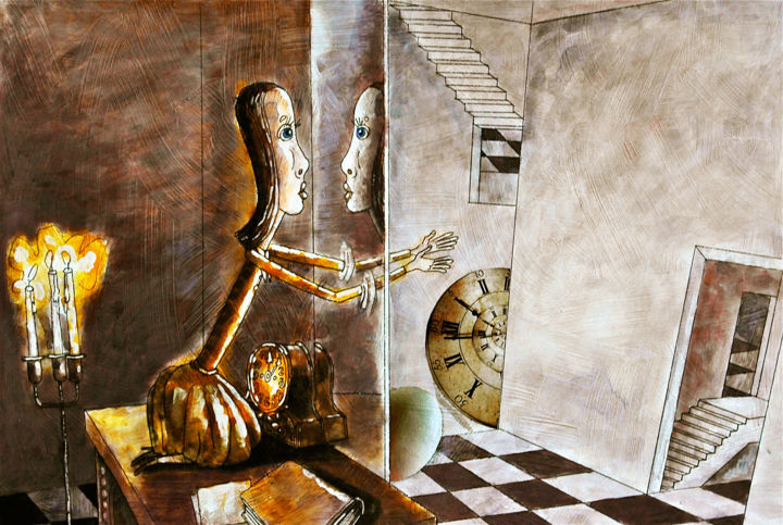 Картина под названием "алиса" - Dmitriy Trubin, Подлинное произведение искусства