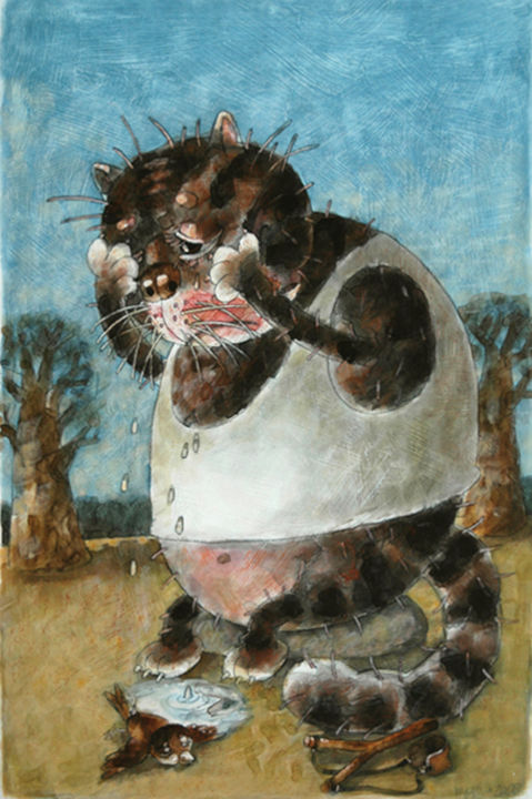 绘画 标题为“плачущий кот/crying…” 由Dmitriy Trubin, 原创艺术品