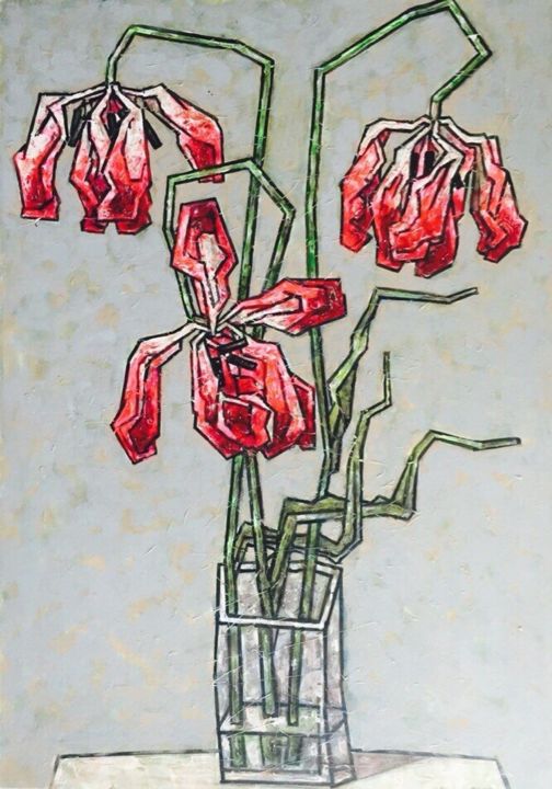 Malerei mit dem Titel "цветы | flowers | F…" von Dmitriy Trubin, Original-Kunstwerk