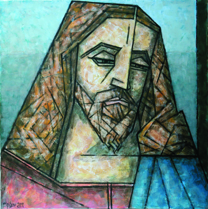 Pintura titulada "Jésus-Christ / Иису…" por Dmitriy Trubin, Obra de arte original