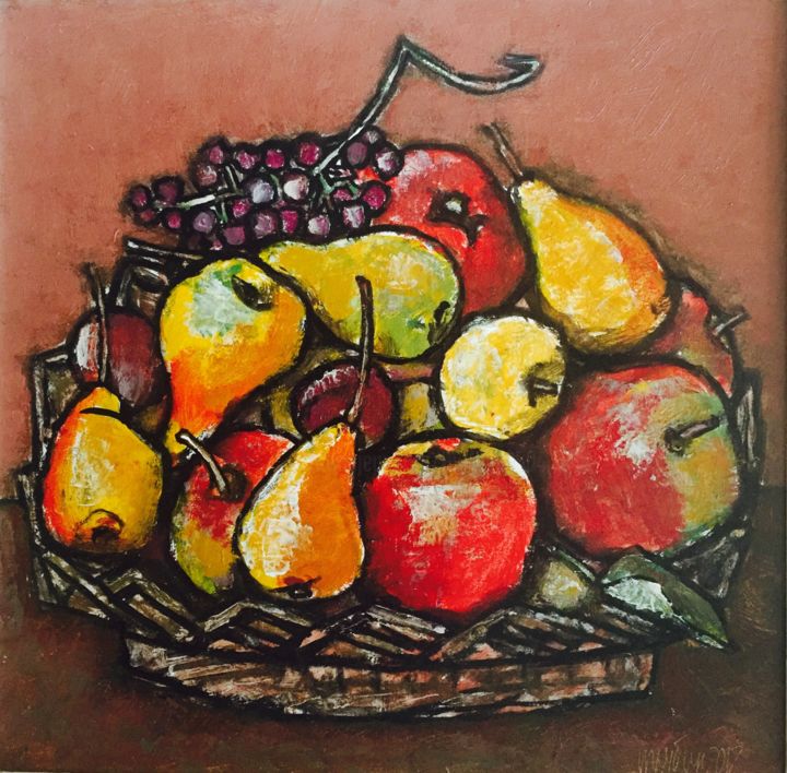 Painting titled "fruit / фрукты / Ob…" by Dmitriy Trubin, Original Artwork