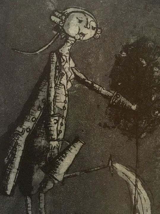 Gravures & estampes intitulée ""КАНДИД" ВОЛЬТЕРА.В…" par Dmitriy Trubin, Œuvre d'art originale, Eau-forte