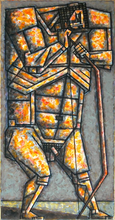 Peinture intitulée "ГЕРАКЛ СГИБИЮЩИЙ ЛУК" par Dmitriy Trubin, Œuvre d'art originale