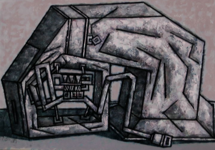 Schilderij getiteld "БОЛЬШАЯ КОЛЕНОПРЕКЛ…" door Dmitriy Trubin, Origineel Kunstwerk
