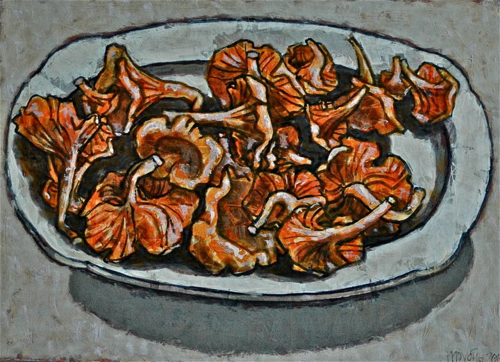 "champignons / грибы…" başlıklı Tablo Dmitriy Trubin tarafından, Orijinal sanat, Petrol