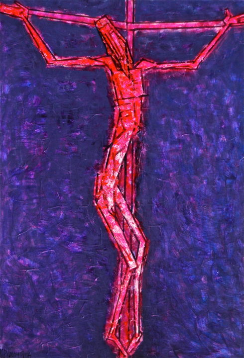 Painting titled "Jésus-Christ / Иису…" by Dmitriy Trubin, Original Artwork