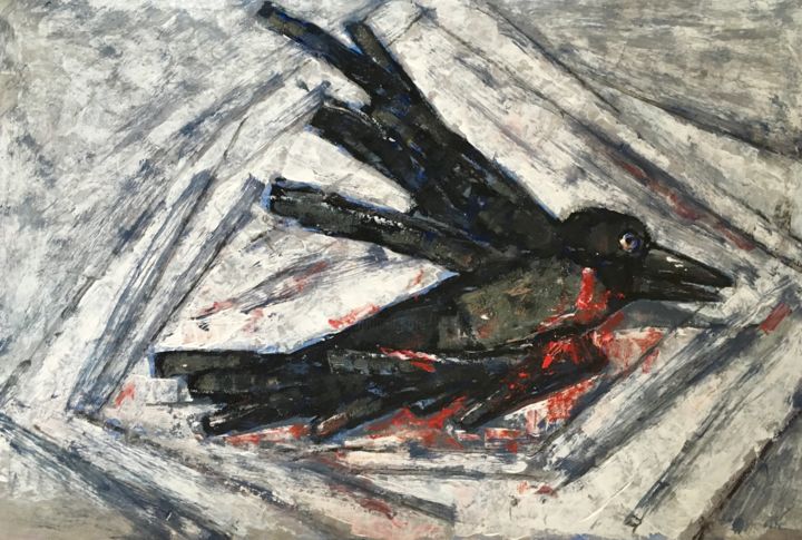 Painting titled "oiseau / птица / Vo…" by Dmitriy Trubin, Original Artwork