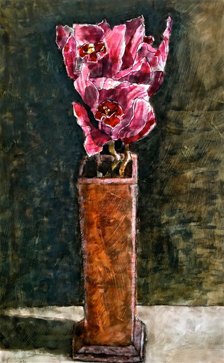 Painting titled "цветы | flowers | F…" by Dmitriy Trubin, Original Artwork