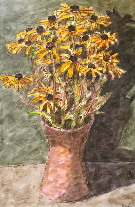 Drawing titled "цветы | flowers | F…" by Dmitriy Trubin, Original Artwork