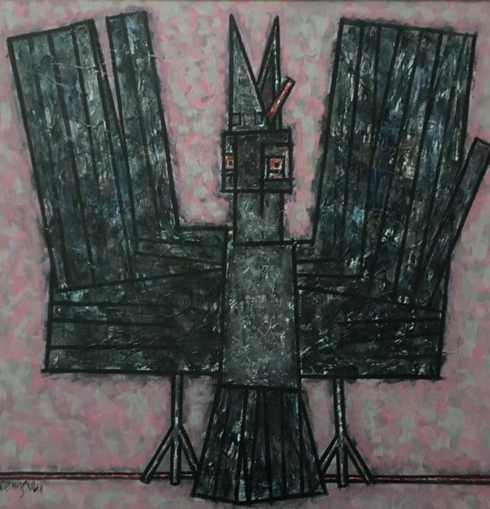 Pintura titulada "corneille | Crow |…" por Dmitriy Trubin, Obra de arte original, Oleo