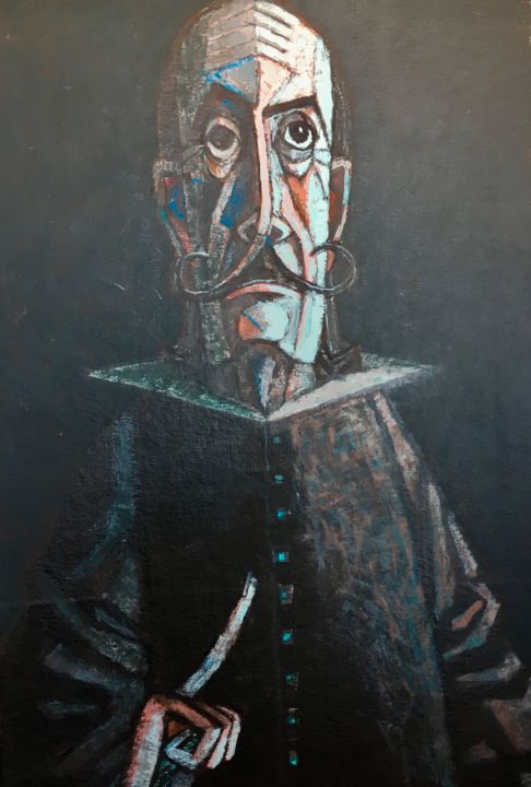 Painting titled "Портрет Сальвадора…" by Dmitriy Trubin, Original Artwork