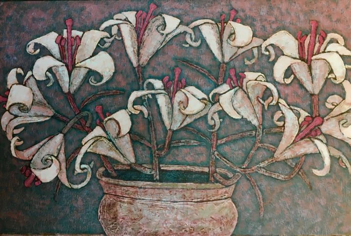 Pintura intitulada "цветы | flowers | F…" por Dmitriy Trubin, Obras de arte originais