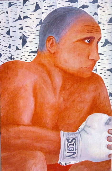 Painting titled "Седующий раунд" by Dmitry Dyldin, Original Artwork, Acrylic