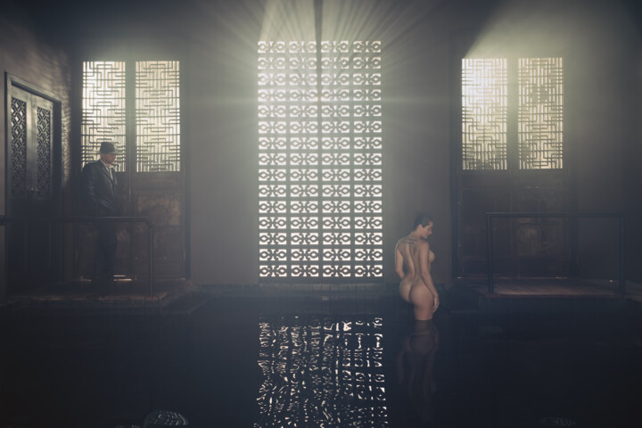 Φωτογραφία με τίτλο "Woman in baths" από Dmitry Ersler, Αυθεντικά έργα τέχνης, Ψηφιακή φωτογραφία