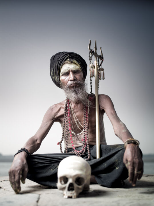 Photography titled "Portrait of sadhu a…" by Dmitry Ersler, Original Artwork, Digital Photography