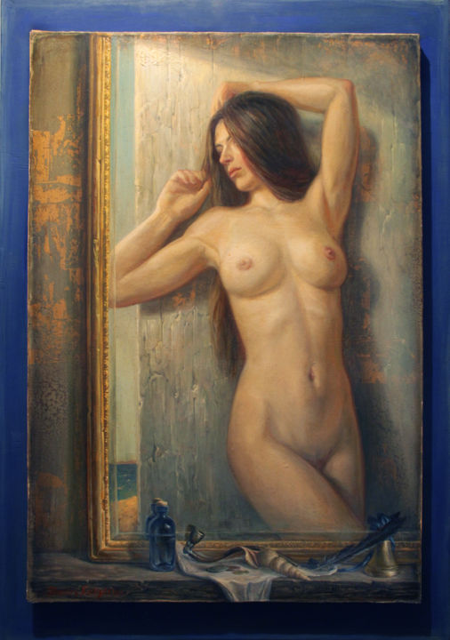 Painting titled "Old Mirror \ Старое…" by Dmitry Kostylew, Original Artwork, Other