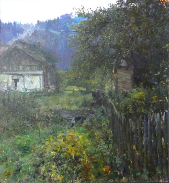 Картина под названием "Barns" - Dmitry Nayda, Подлинное произведение искусства, Масло